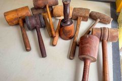 30  Mallets, includes lignum vitae, various styles, one chipped otherwise Good