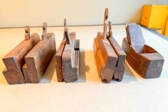 48  (7 pcs lot) 7 Misc. wood planes: Beading, Complex, Round, Hollow, Coffin smoother, Good