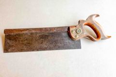 63  Disston 12” Backsaw, sharp, Good