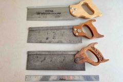 86  Backsaws, (1) Stanley handyman, (2) unknown maker, sharp, Good