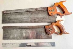 92  Backsaws: Disston No. 4, 16”; and Jackson 14”, both Good