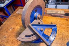 94  Lead Miter Cutter for Letterpress type setting, rusty, Fair