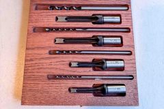 101  4-piece Fisch, Austria Mortising Chisel and Bit set, in wood case, New