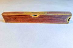106   Stratton 12” brass bound rosewood level, Very Good