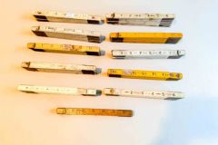 261  (lot) Zig-zag Folding Rulers, and a side cutting plane without iron, Fair